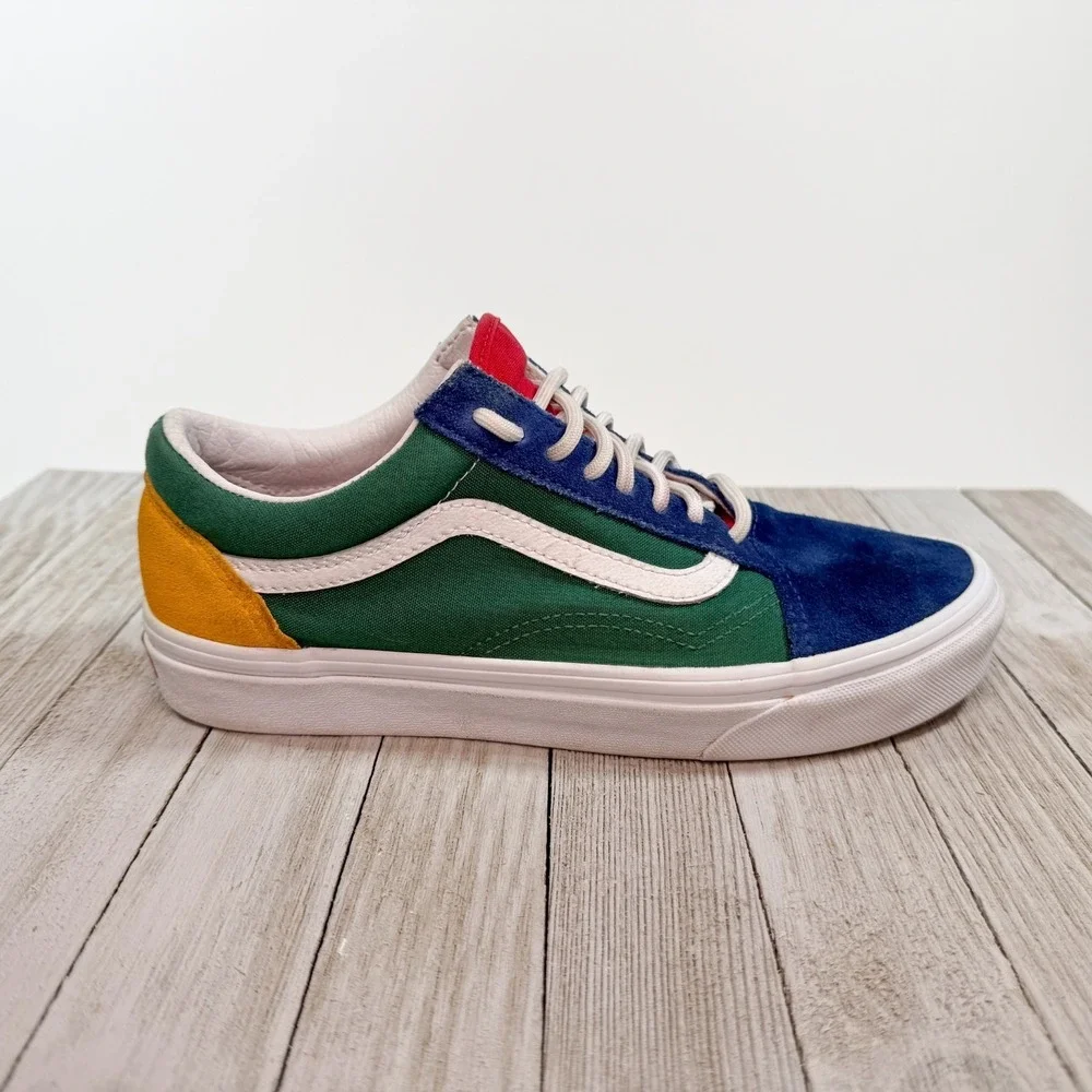 Vans Old Skool Yacht‎ Club - Multi Color Suede Canvas Sneakers Men 6.5 / Women 8